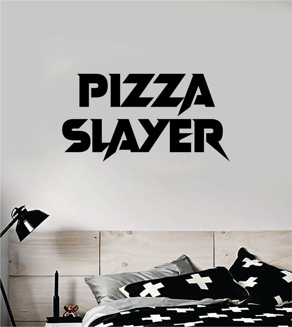 Pizza Slayer V2 Wall Decal Sticker Bedroom Room Art Vinyl Home Decor Teen Food Business Kitchen Cook Chef Funny Gamer Pizzeria 1