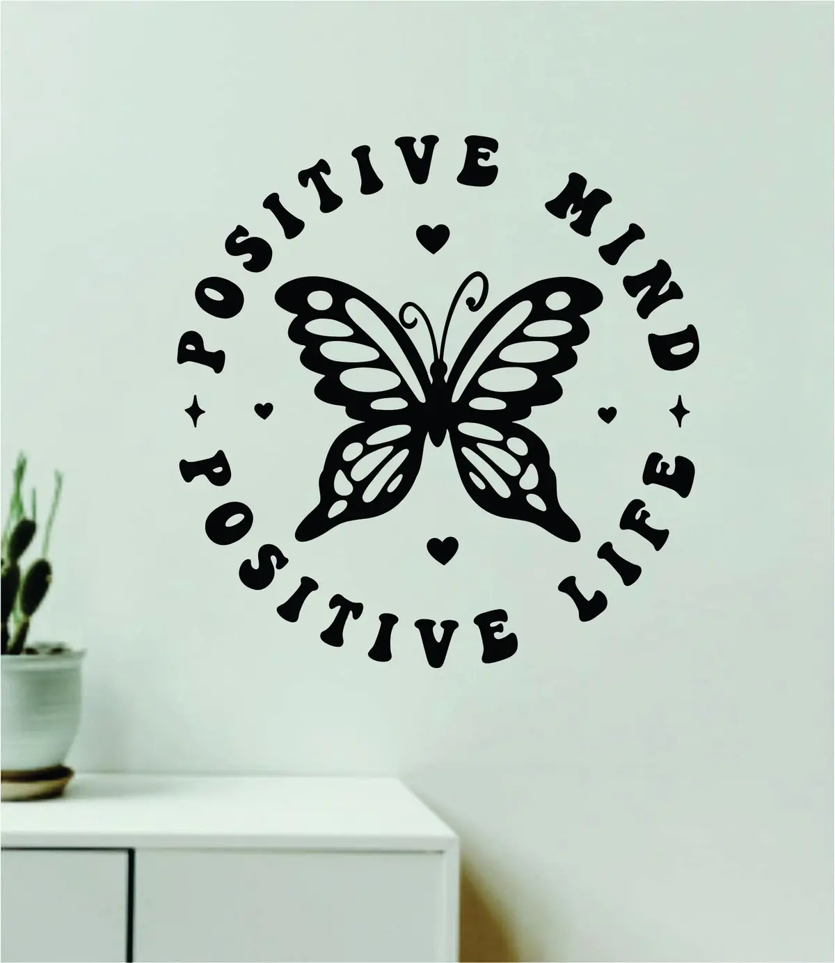 Positive Mind Life Wall Decal Home Decor Art Sticker Vinyl Quote Inspirational Positive Affirmation Mental Health 1