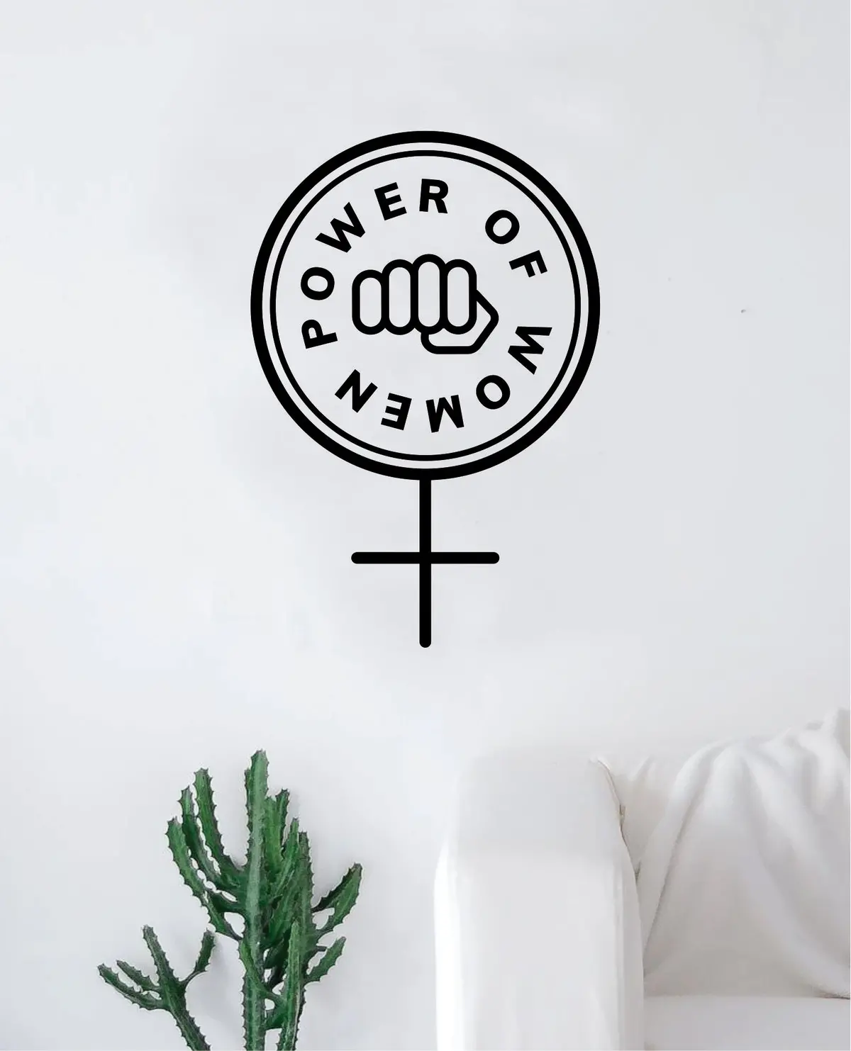 Power Of Women Girl Power Wall Decal Sticker Vinyl Art Bedroom Living Room Decor Decoration Teen Quote Inspirational Motivational Cute Lady Woman Feminism Empower Grl Pwr Love Strong Beautiful 1
