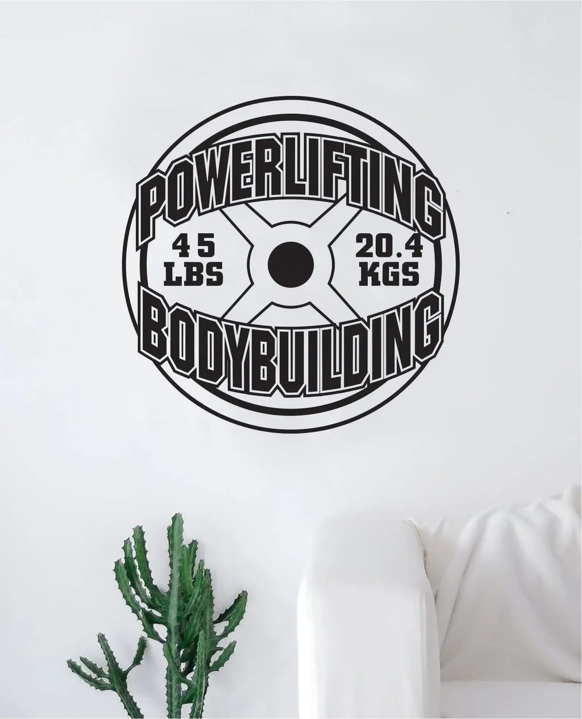 Powerlifting Bodybuilding Decal Sticker Wall Vinyl Art Wall Bedroom Room Decor Motivational Inspirational Teen Gym Fitness Sports 1