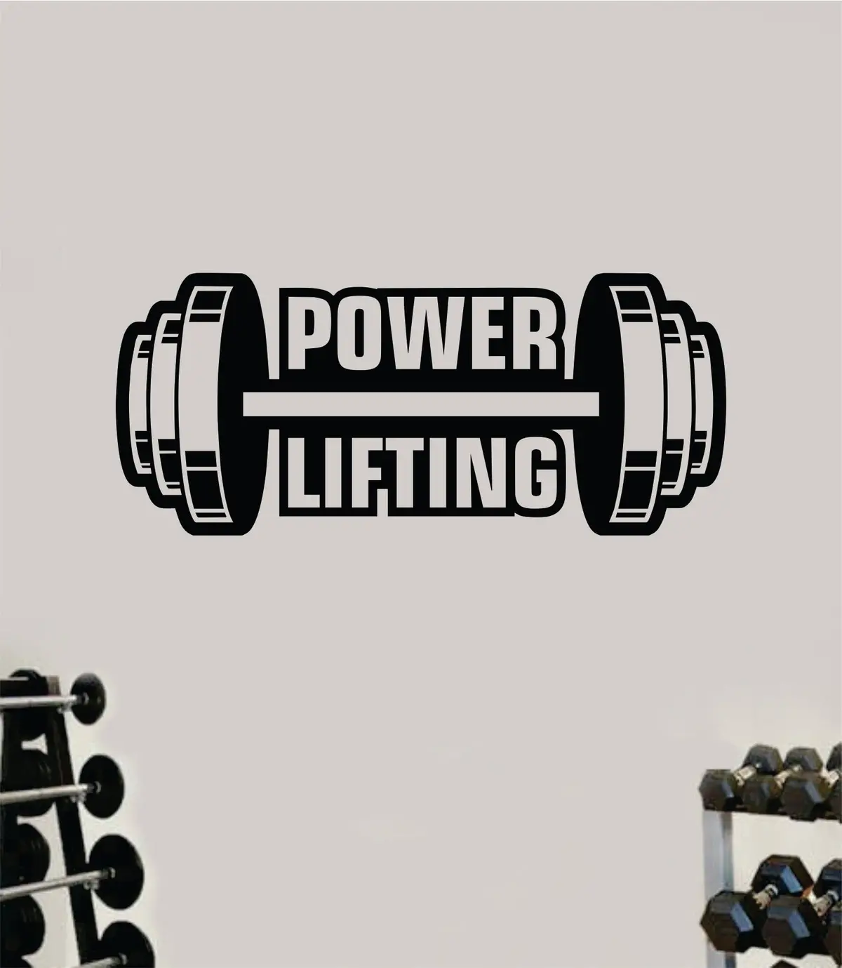 Power Lifting Wall Decal Sticker Vinyl Art Wall Bedroom Home Decor Inspirational Motivational Teen Sports Gym Fitness Girls Train Beast 1