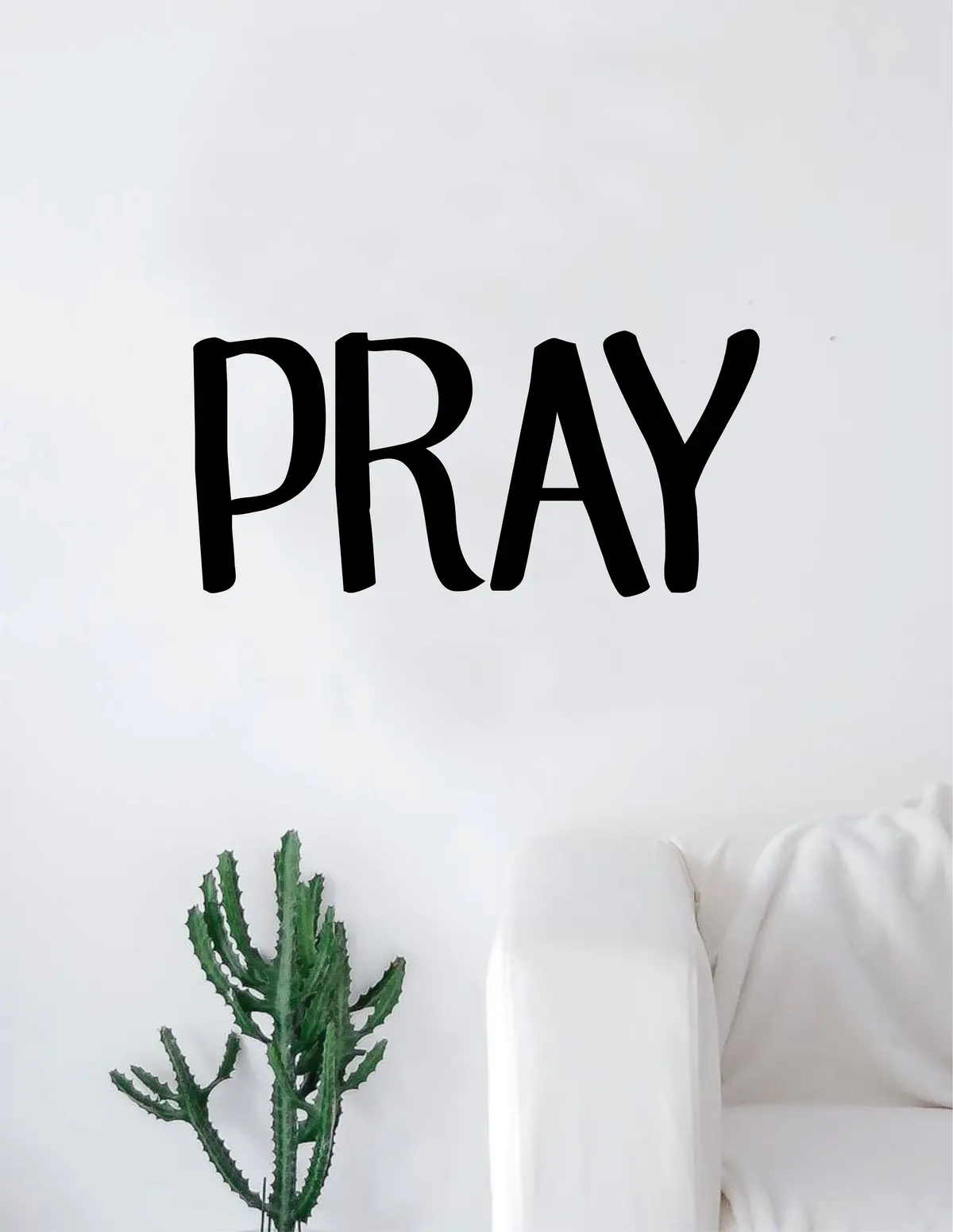 Pray Decal Sticker Wall Vinyl Art Home Decor Teen Quote Inspirational Blessed Religious 1