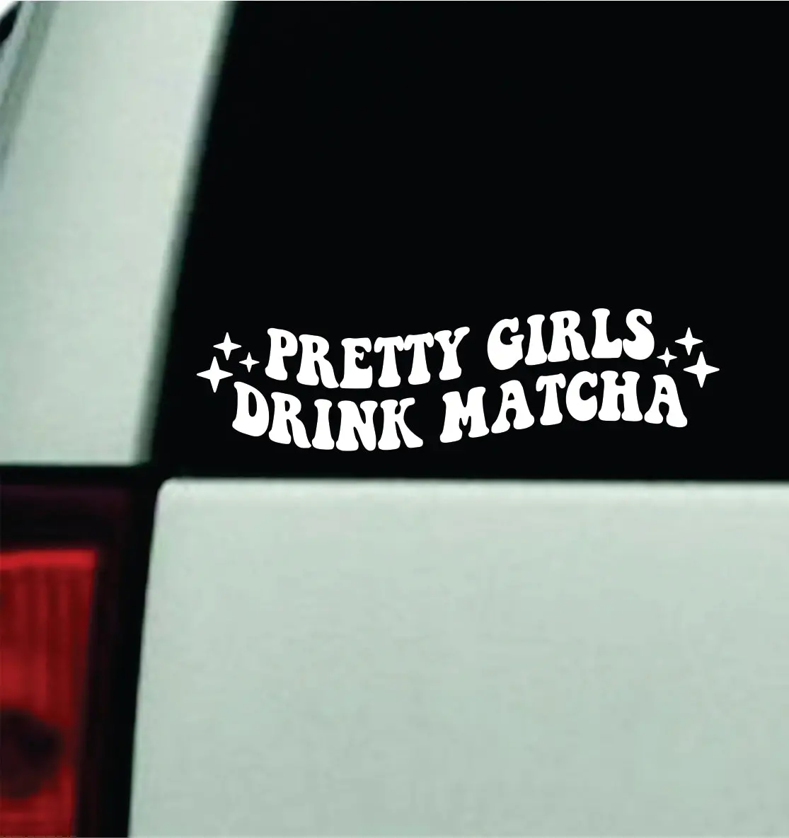 Pretty Girls Drink Matcha Car Decal Truck Mirror Window Windshield Bumper Sticker Men Girls Funny Cute Meme 1