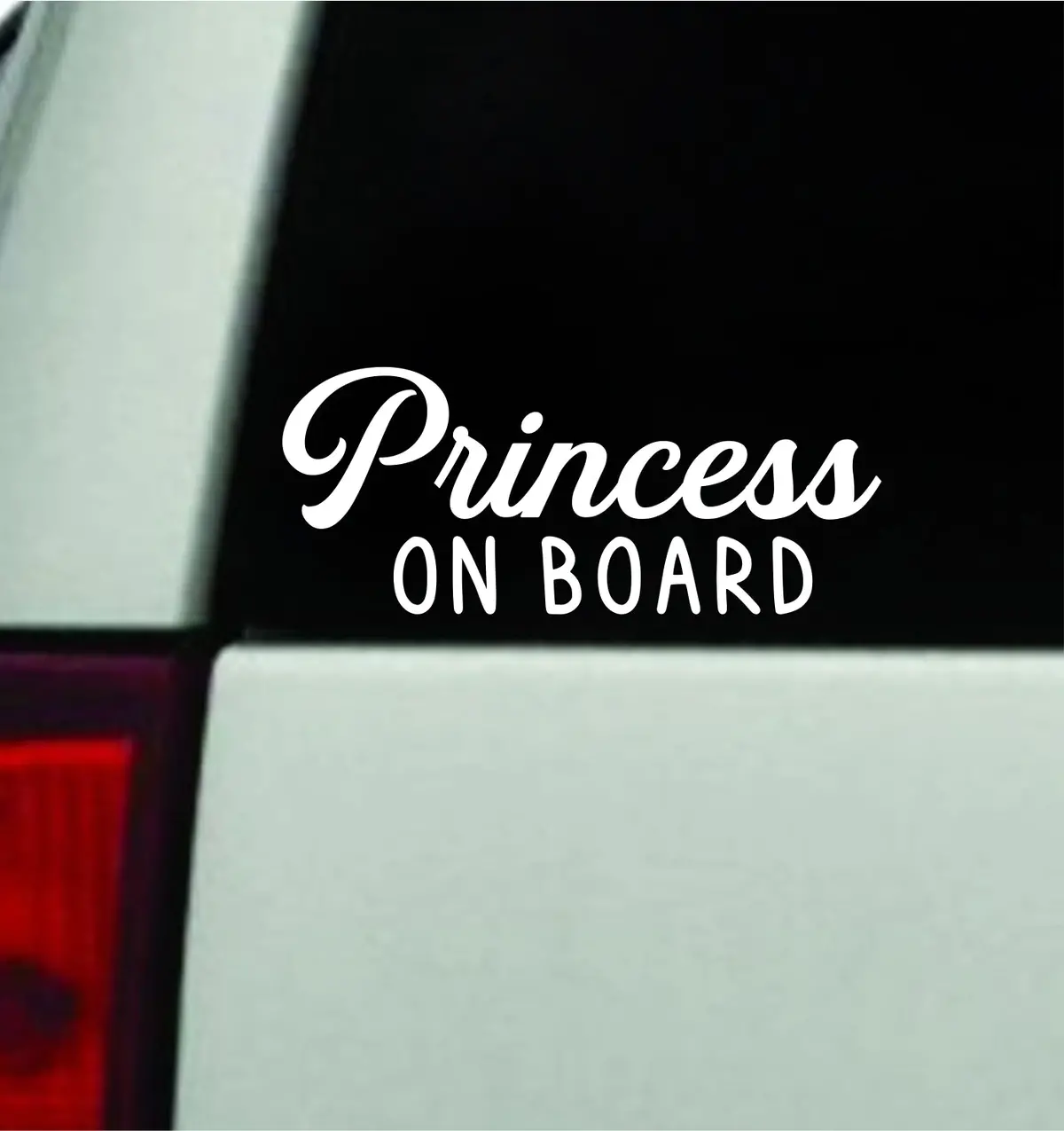 Princess On Board Car Decal Truck Window Windshield Mirror Jdm Bumper Sticker Vinyl Quote Men Girls 1