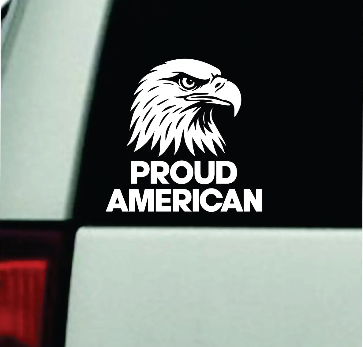 Proud American Car Decal Bumper Sticker Truck Mirror Window Windshield Girls Men Blue Collar 1