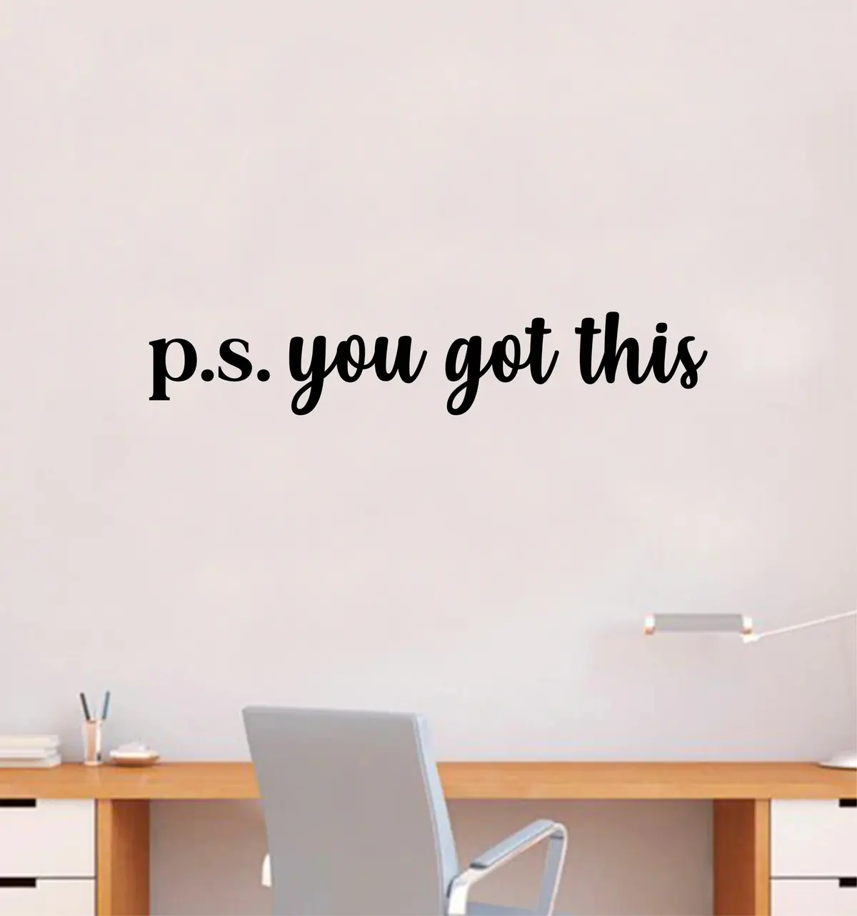 Ps You Got This Quote Wall Decal Sticker Vinyl Art Decor Bedroom Room Boy Girl Teen Inspirational Motivational Gym Fitness Health School 1