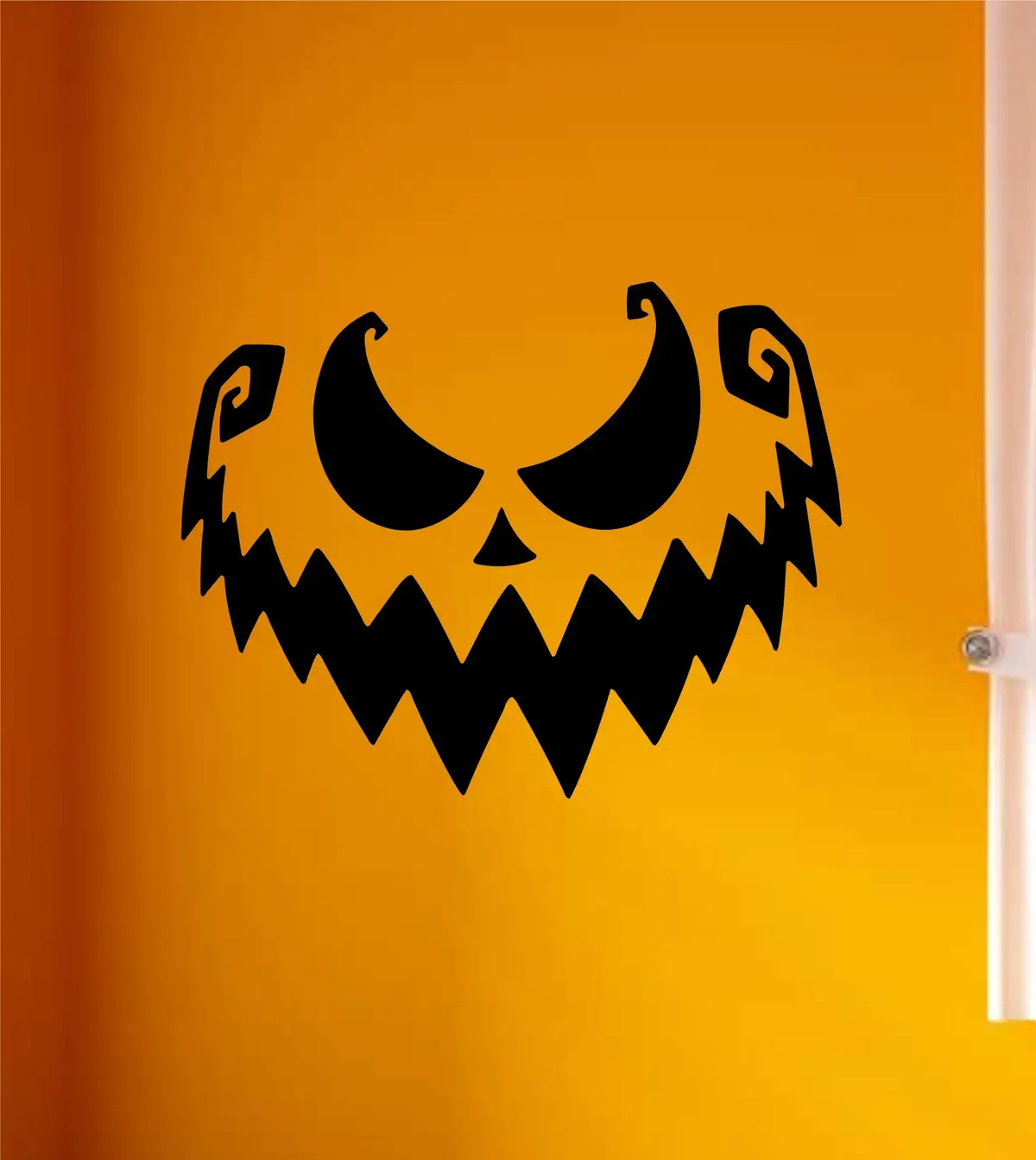 Pumpkin Face V2 Wall Decal Home Decor Vinyl Art Sticker Holiday October Halloween Trick Or Treat Witch Ghost Scary Skull Kids Boy Girl Family 1