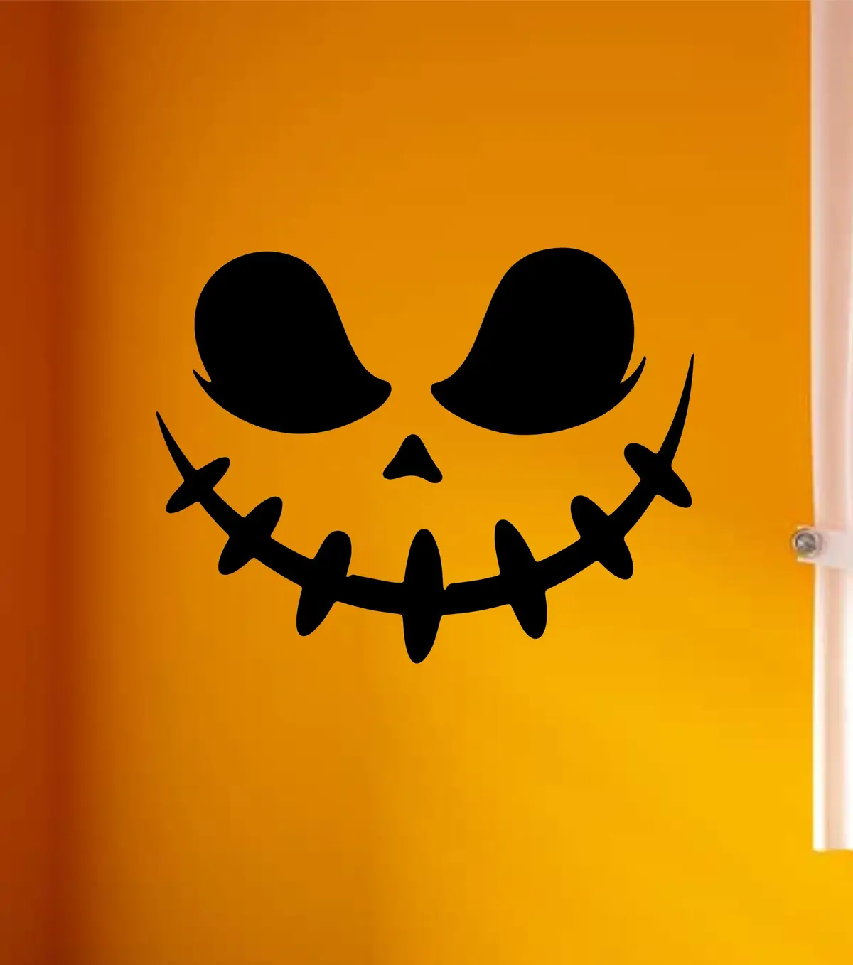 Pumpkin Face V3 Wall Decal Home Decor Vinyl Art Sticker Holiday October Halloween Trick Or Treat Witch Ghost Scary Skull Kids Boy Girl Family 1