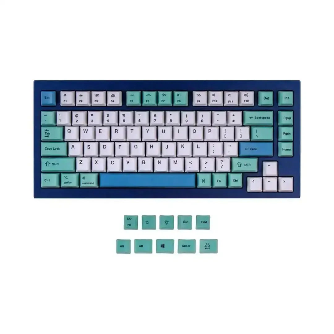 Keychron Keycaps - Q1 & K2 Oem Dye-Sub Pbt Keycap Set - Iceberg 1