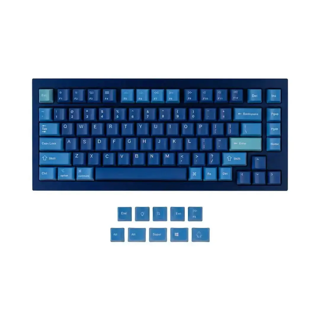 Keychron Keycaps - Q1 & K2 Oem Dye-Sub Pbt Keycap Set - Ocean 1