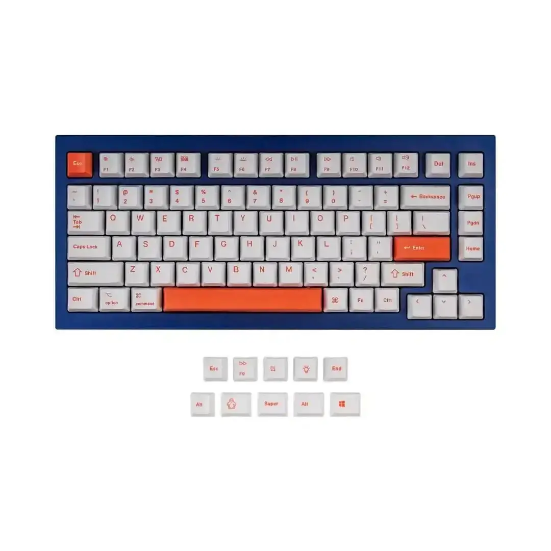 Keychron Keycaps - Q1 & K2 Oem Dye-Sub Pbt Keycap Set - Orange 1