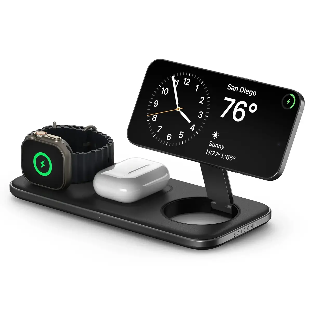 Satechi - Qi2 Trio Wireless Charging Pad - Bezprzewodowa Ładowarka Indukcyjna 1
