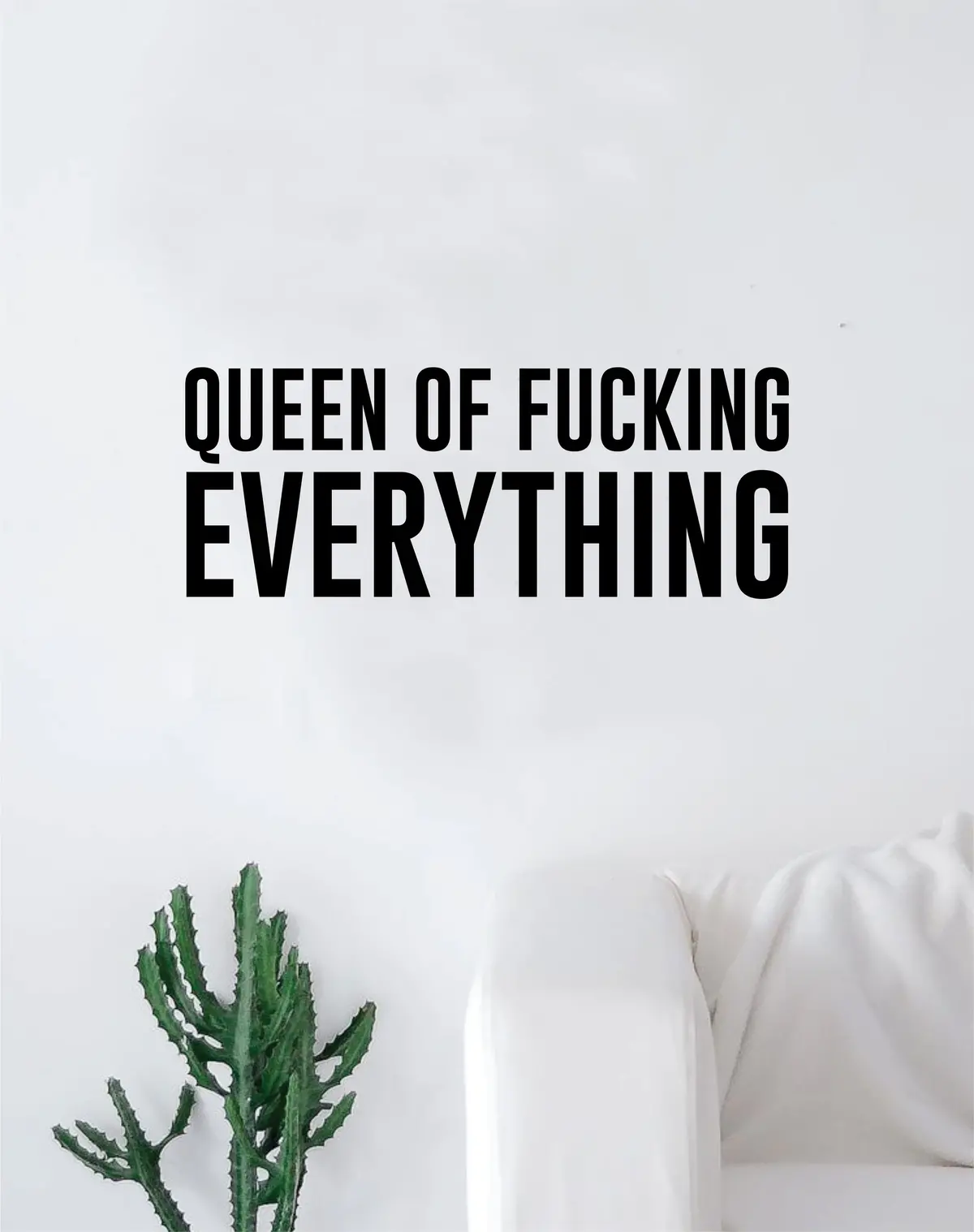 Queen Of Everything Wall Decal Decor Art Sticker Vinyl Room Bedroom Home Girls Crown Princess Funny 1