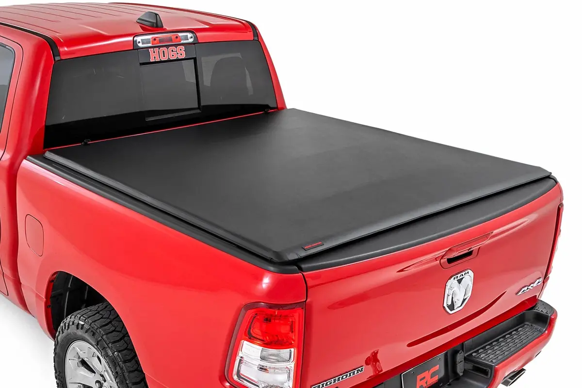 Trailfx Soft Rolling Tonneau Cover For Pickup Trucks - Fits 2019-23 & 2024-25 Ram 1500 New Model 1