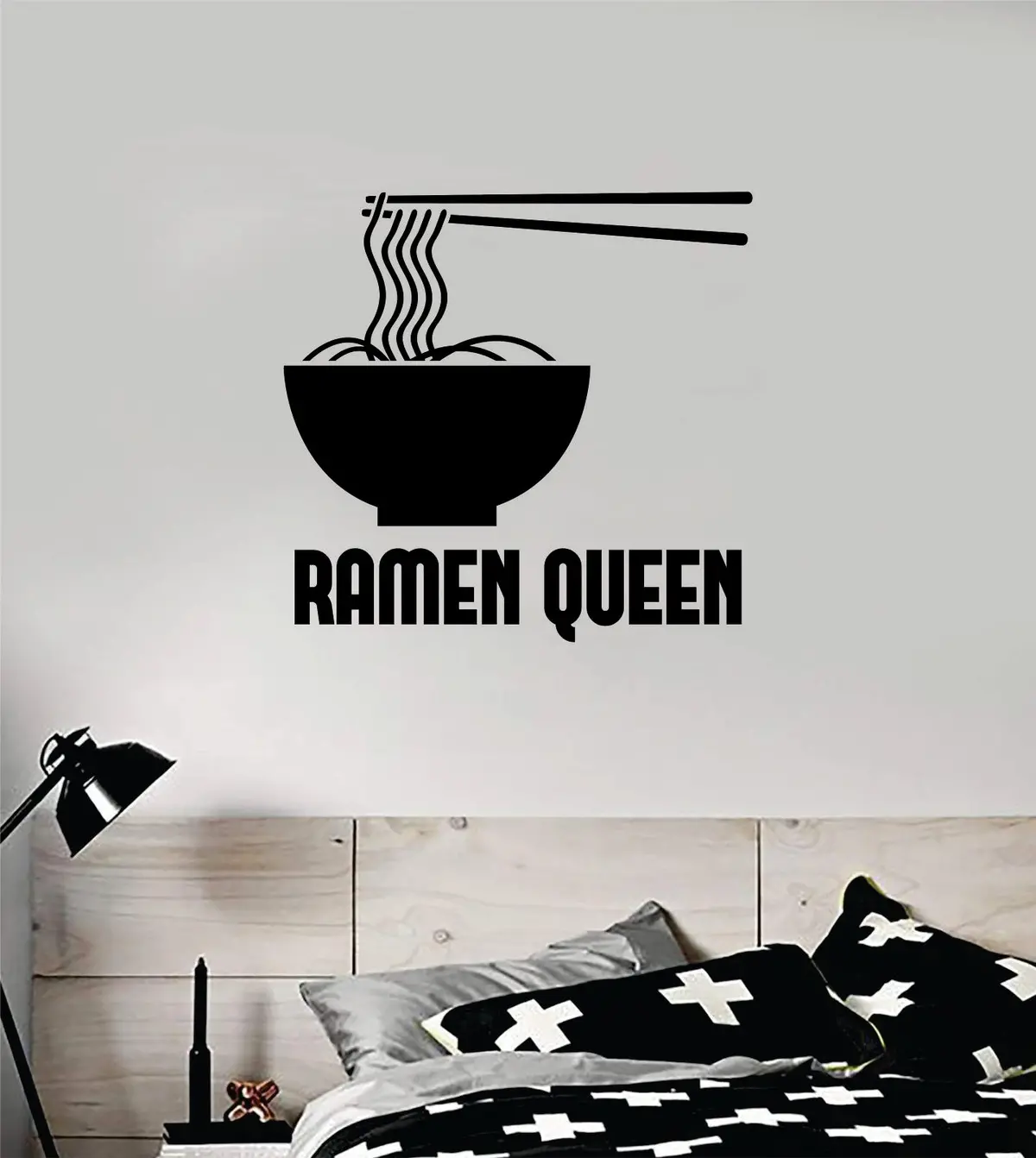 Ramen Queen Decal Sticker Wall Vinyl Art Wall Bedroom Room Home Decor Girls Funny Noodles Teen Food Japanese Spicy 1