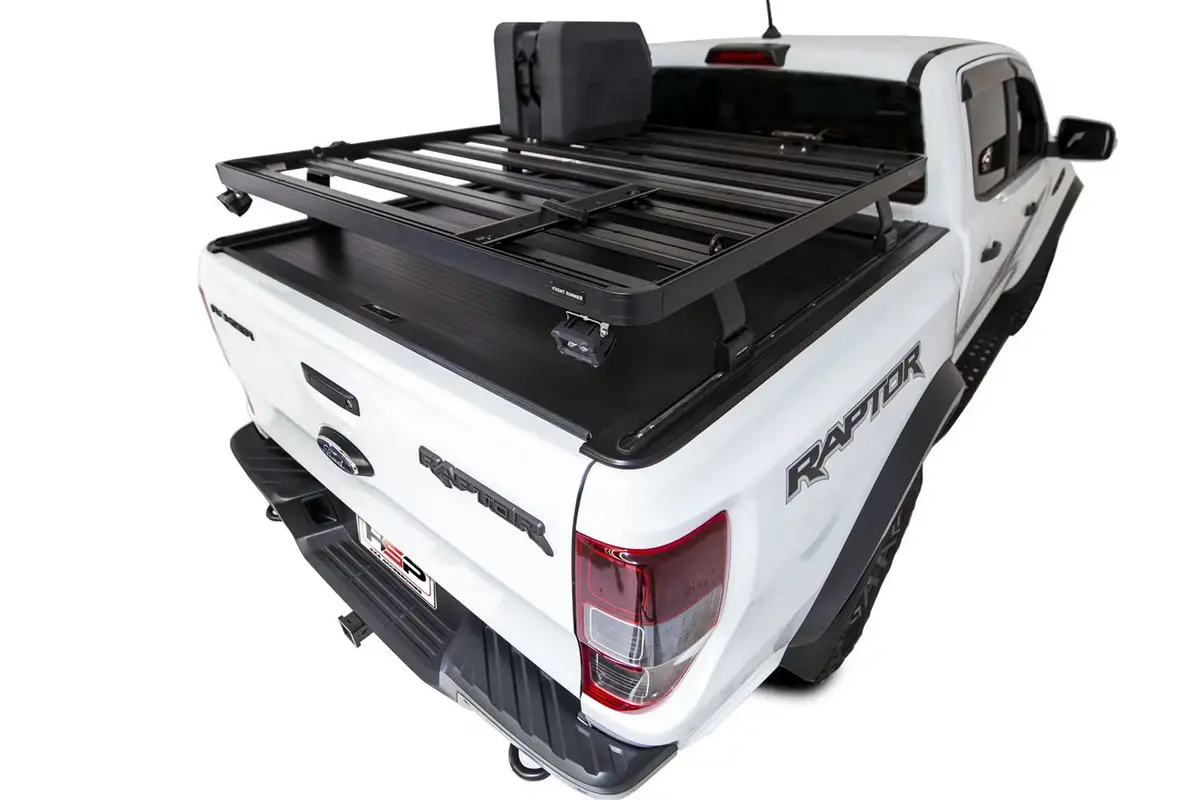 Front Runner Slimline Ii Load Bed Rack Kit For Hsp Electric Roll R Cover – Black Aluminum, 1425(W) X 1358(L) – Includes Tracks & Mounts 1