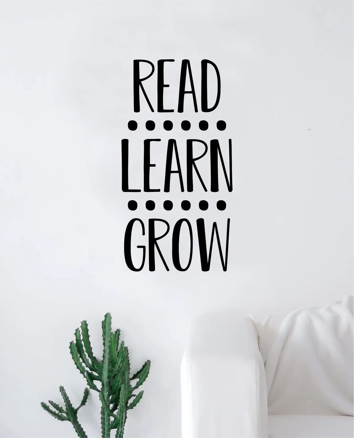Read Learn Grow Decal Sticker Wall Vinyl Art Wall Bedroom Room Home Decor Inspirational Teen Baby Nursery Playroom School 1