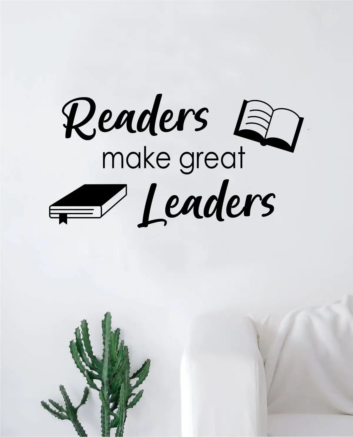 Readers Make Great Leaders Quote Wall Decal Sticker Bedroom Room Art Vinyl Home Decor Inspirational Teen School Kids Nursery Book 1