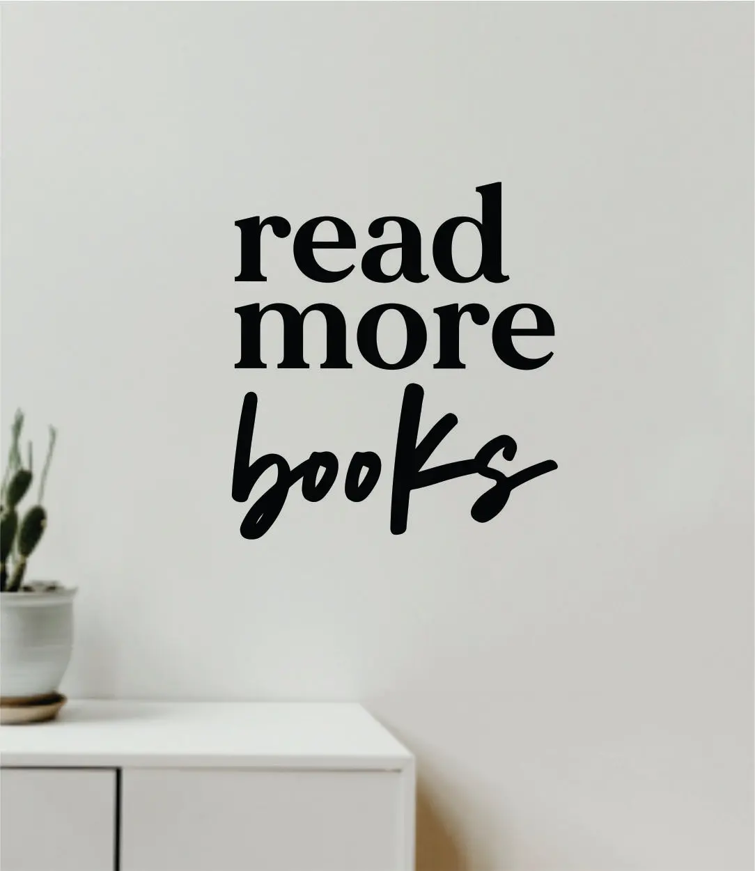 Read More Books V2 Decal Sticker Quote Wall Vinyl Art Wall Bedroom Room Home Decor Inspirational Teen Baby Nursery Girls Playroom Library School Teacher 1