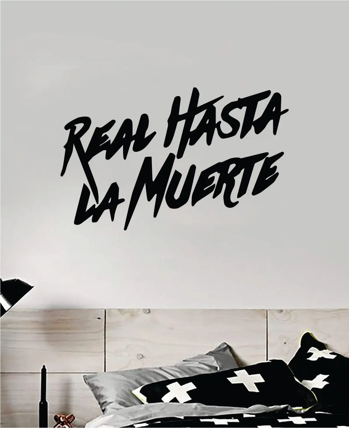 Real Hasta La Muerte Anuel Aa Wall Decal Home Decor Sticker Vinyl Bedroom Room Quote Spanish Music Reggaeton Girls Funny Teen Real Til Death 1