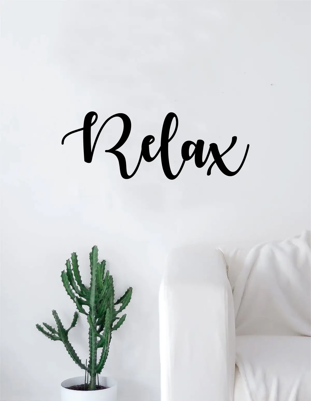 Relax V2 Quote Decal Sticker Wall Vinyl Art Home Decor Decoration Teen Inspire Inspirational Motivational Living Room Bedroom 1