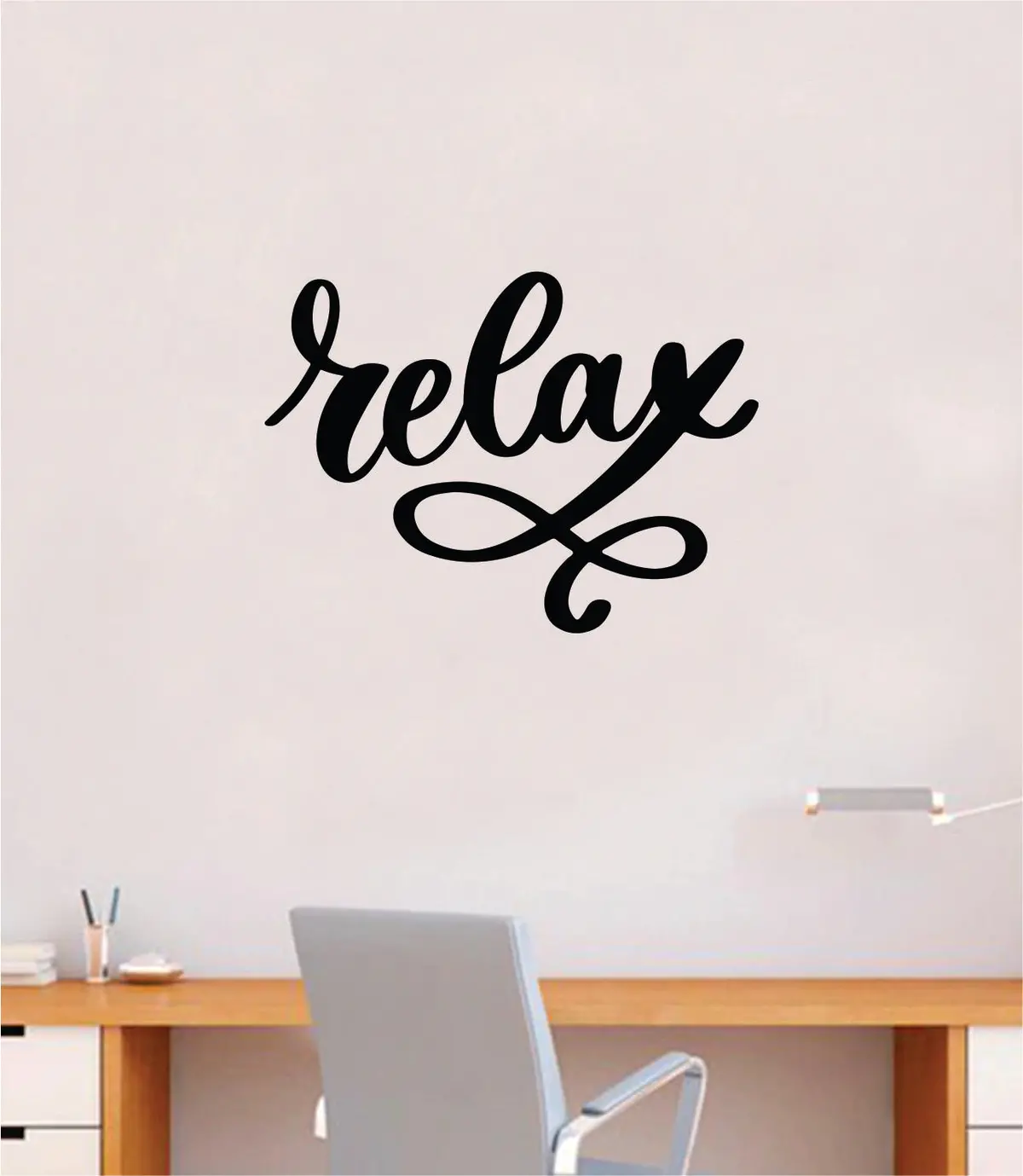 Relax V4 Quote Decal Sticker Wall Vinyl Decor Room Bedroom Cute Nursery Good Vibes Girls Teen School Yoga Namaste 1