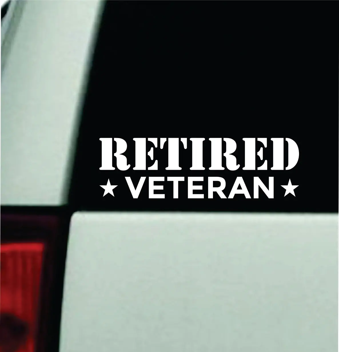 Retired Veteran V2 Car Decal Bumper Sticker Truck Mirror Window Windshield Girls Men Usa America 1