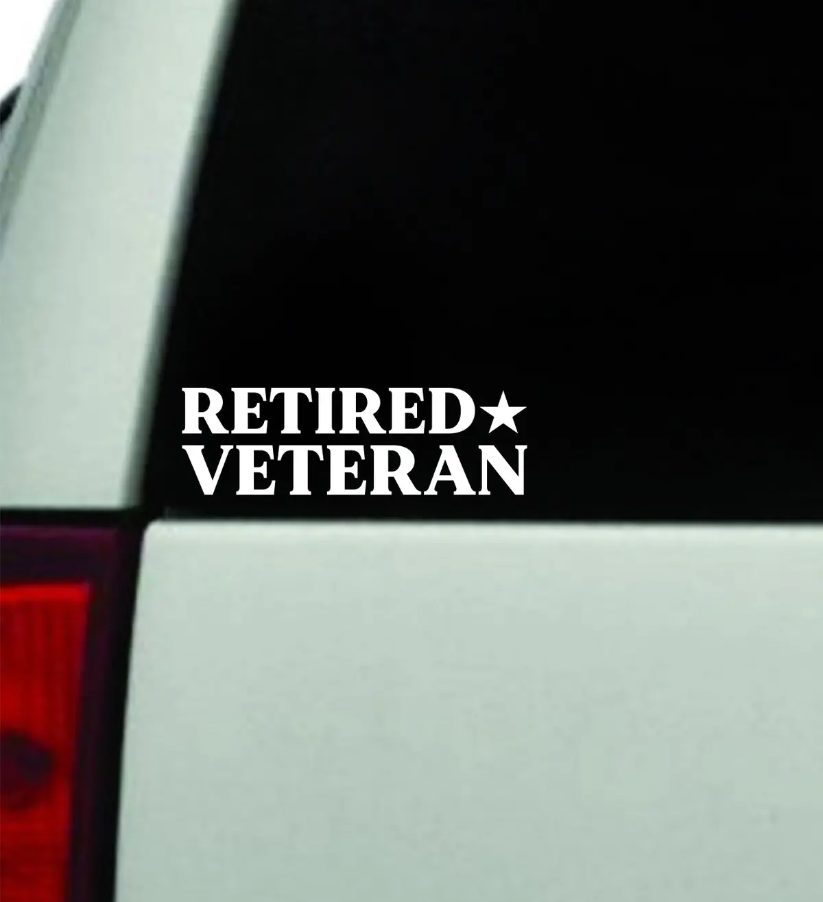 Retired Veteran Car Decal Truck Window Windshield Mirror Rearview Jdm Bumper Sticker Vinyl Quote Men Dad Grandpa Father Army Navy Marines Coast Guard Soldier Armed Forced America Usa Patriot 1
