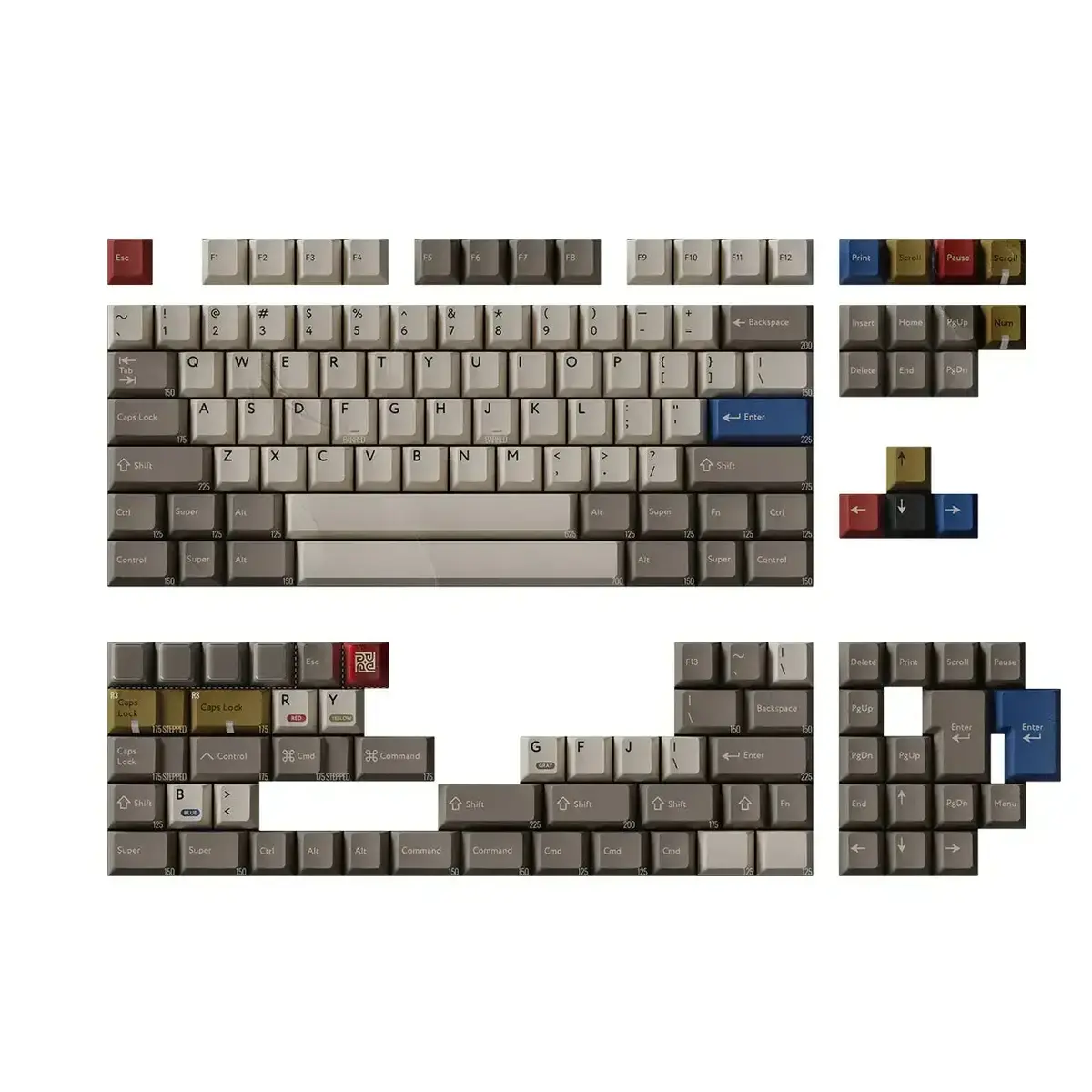 Pbtfans - Retro 100 - Zestaw Keycapów Double-Shot Pbt 1