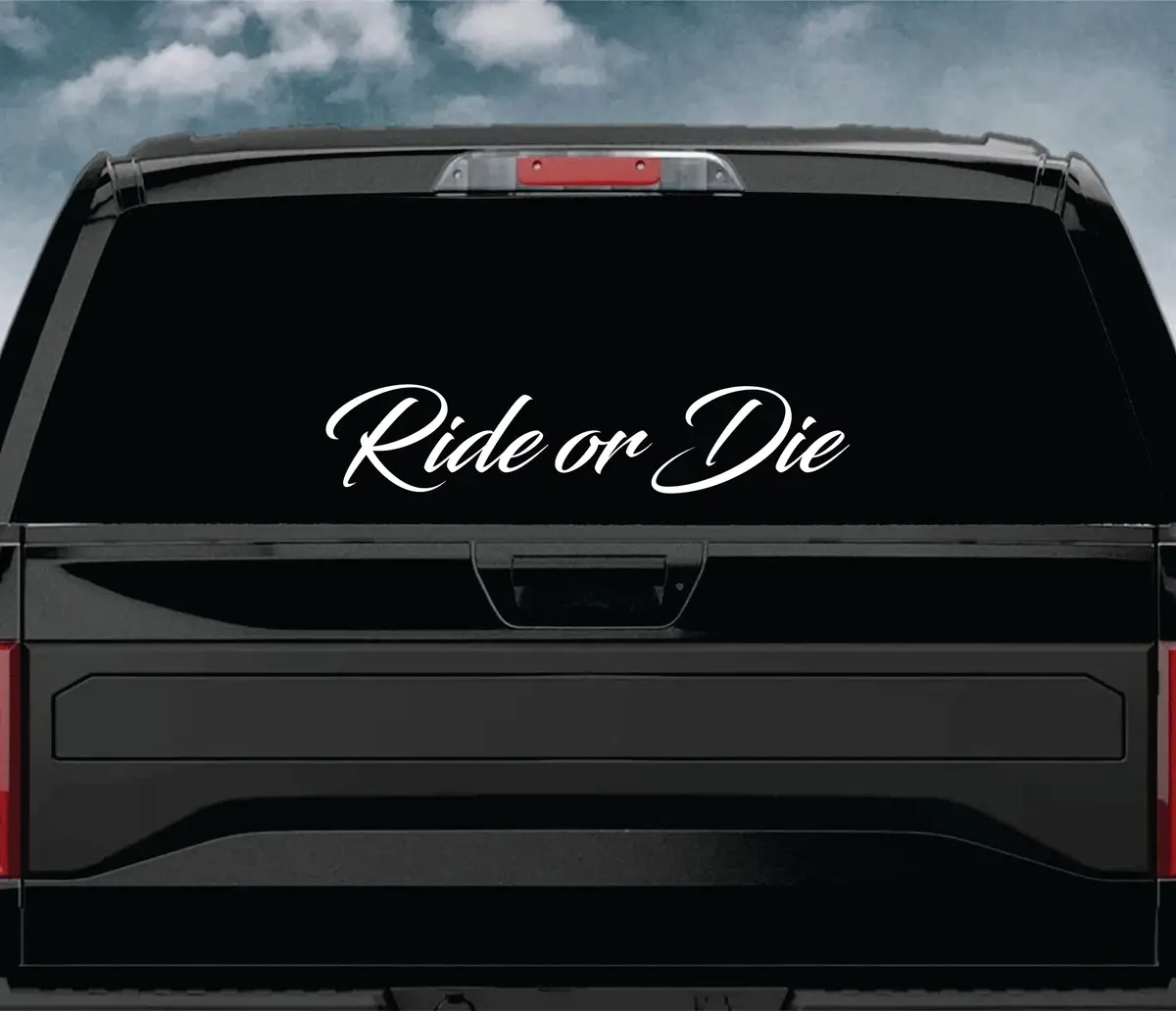 Ride Or Die Car Decal Truck Window Windshield Banner Jdm Sticker Vinyl Quote Funny Sadboyz Racing Club Meets 2