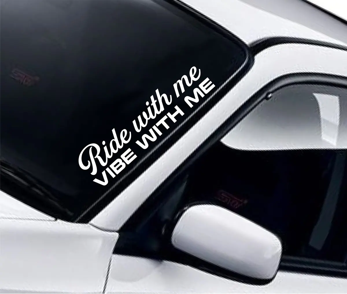 Ride With Me Vibe With Me Car Decal Truck Window Windshield Banner Jdm Sticker Vinyl Quote Funny Sadboyz Racing Club Meets 1