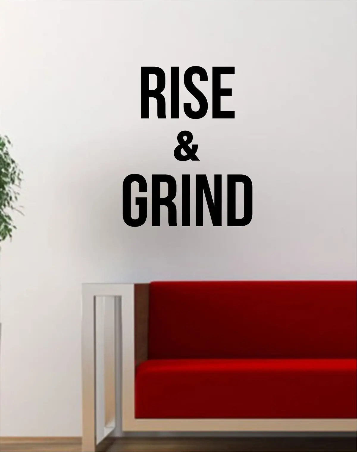 Rise And Grind Quote Decal Sticker Wall Vinyl Art Words Decor Gift Funny Motivation 1