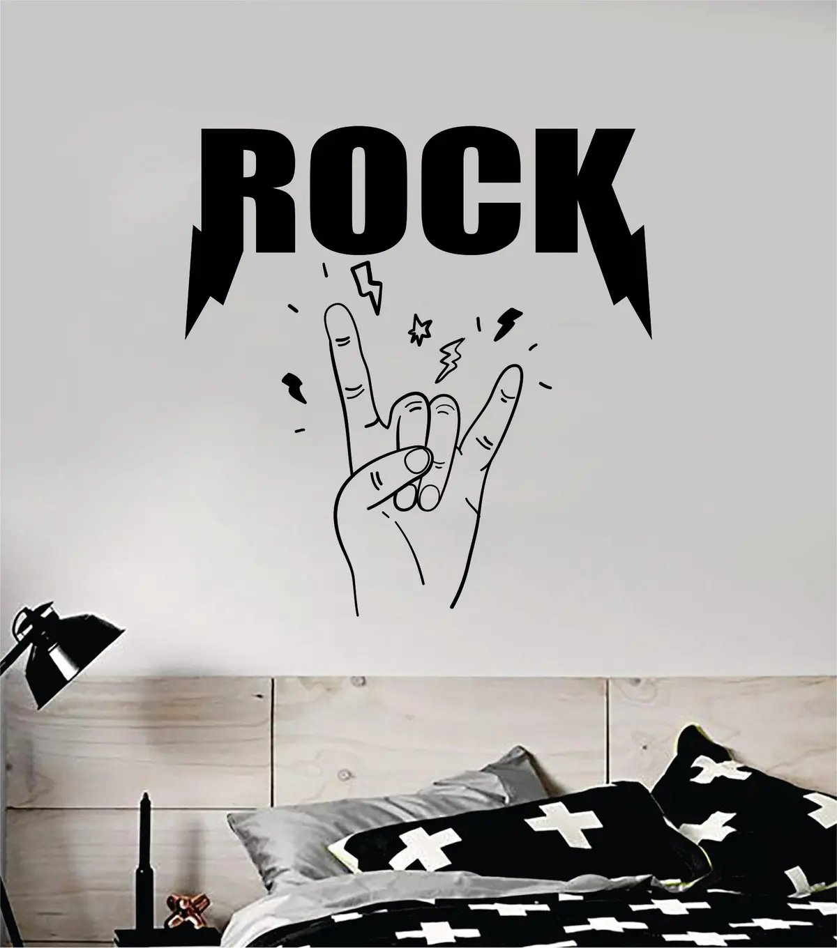 Rock Music Wall Decal Sticker Bedroom Room Art Vinyl Home Decor Music Teen Kids Electric Acoustic Metal Guitar Drums Nursery Boy Girl School 1