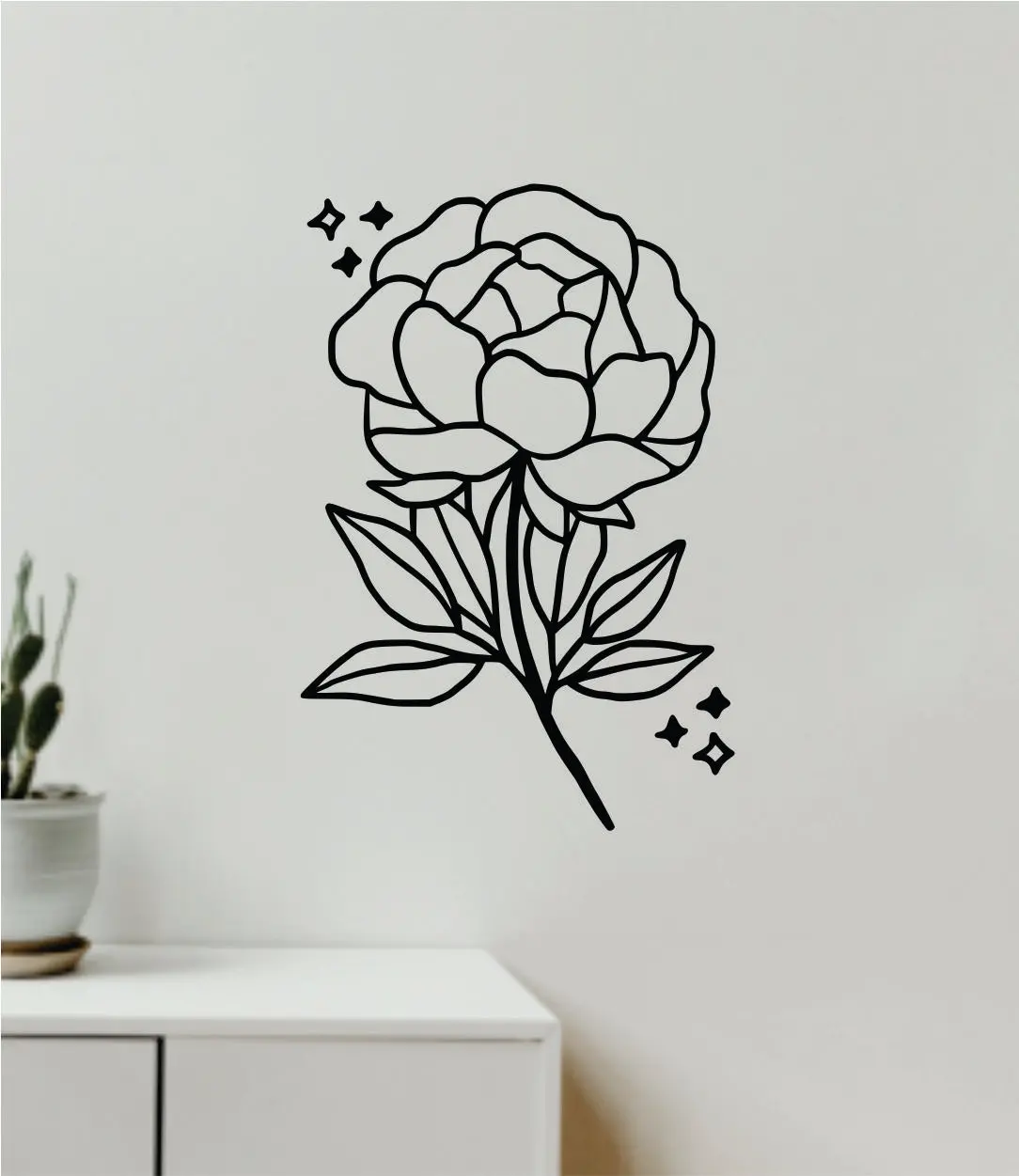 Rose Wall Decal Home Decor Sticker Art Vinyl Bedroom Boys Girls Teen Baby Nursery Nature Plants Flowers Love 1