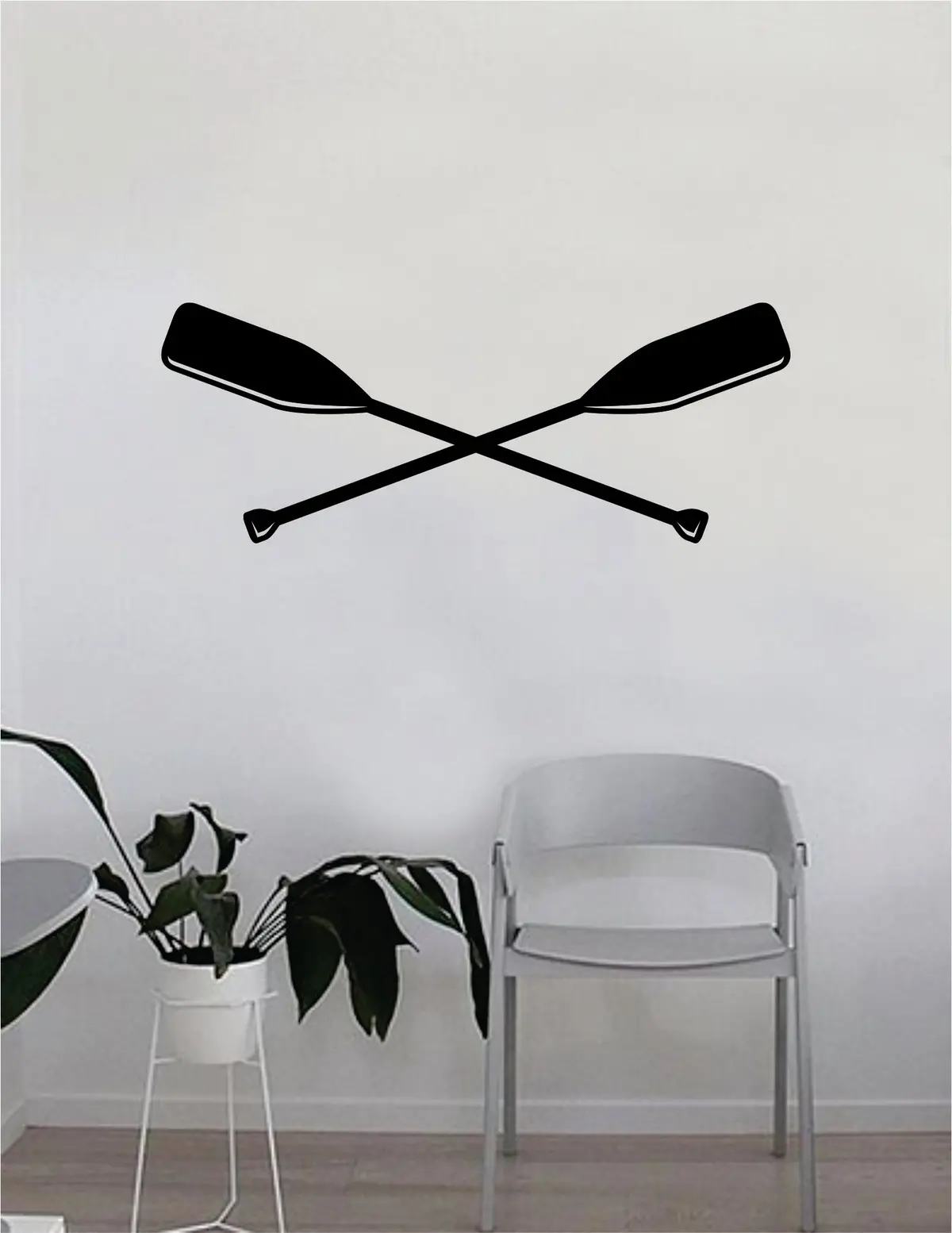 Rowing Paddles Wall Decal Quote Home Room Decor Decoration Art Vinyl Sticker Bedroom Inspirational Sports Teen Sticks Row Water River 1