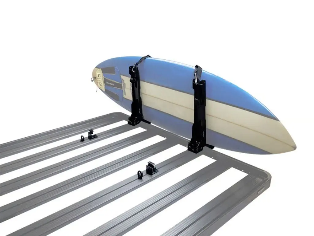 Front Runner Vertical Surfboard Carrier For Roof Rack – Fits Slimline Ii Racks – Black Steel, Adjustable Design With Stratchit Straps (1Pc) 1