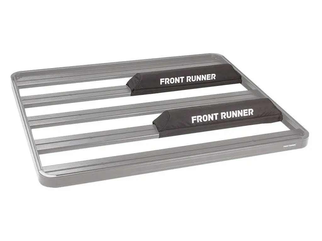 Front Runner Rack Pad Set For Roof Rack – Fits Standard Rack Slats & Load Bars – Black Canvas, 610(L) X 90(W), Water-Resistant Foam Design (2Pc) 1