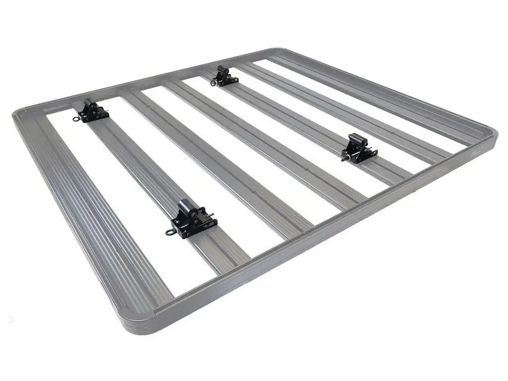 Front Runner Roller System For Roof Rack – Fits Slimline Ii & Slimsport Racks – Black Steel With Hdpe Rollers, Adjustable Height 53-80Mm, 140Kg Load Capacity (4Pc) 1
