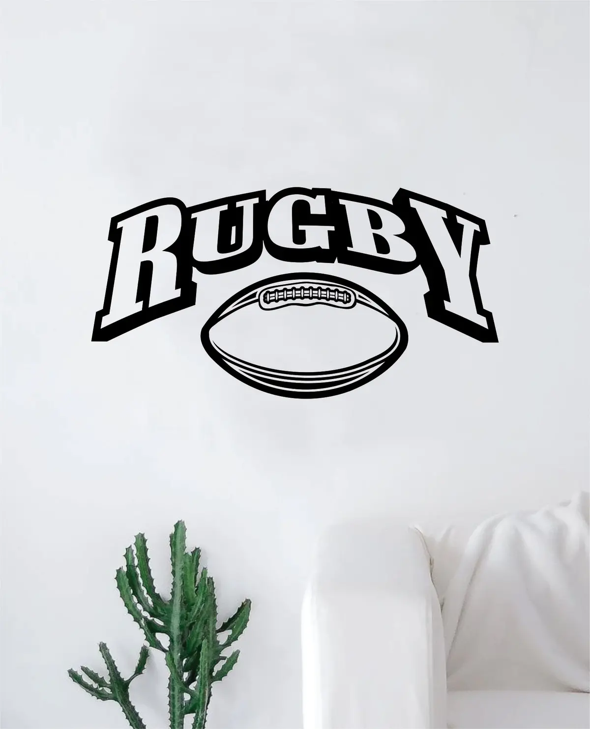 Rugby Decal Sticker Room Bedroom Wall Vinyl Art Decor Girl Boy Teen Kids Sports Football English 1