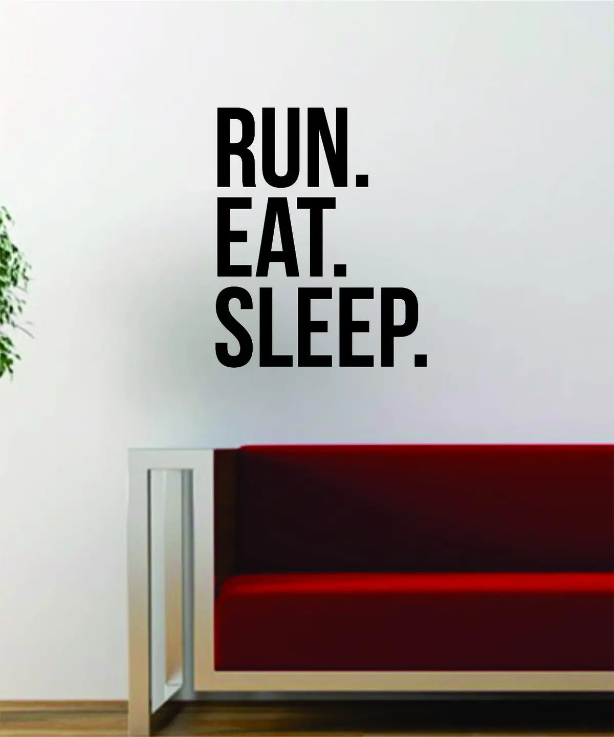 Run Eat Sleep Quote Fitness Health Work Out Gym Decal Sticker Wall Vinyl Art Wall Room Decor Decoration 1