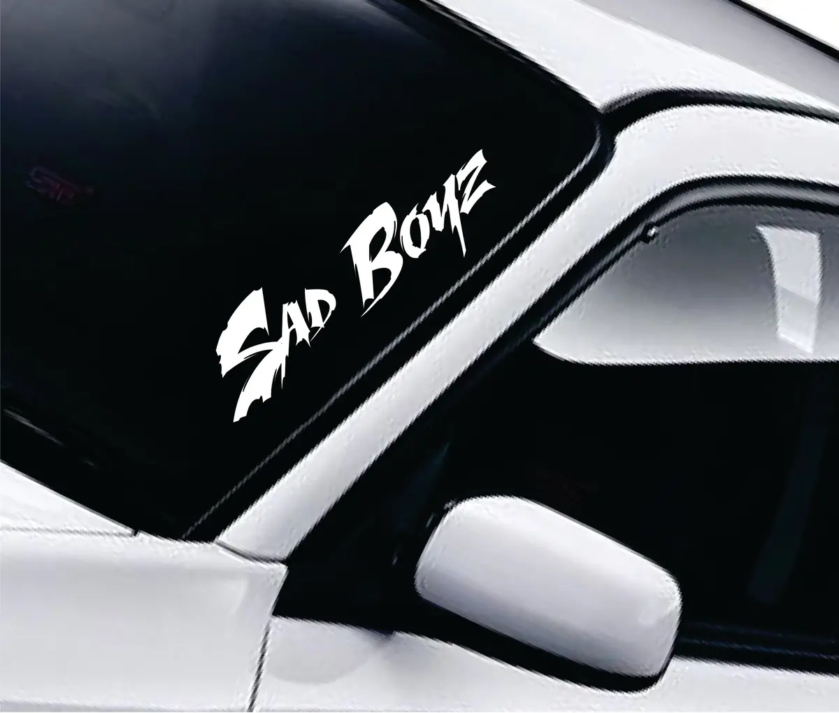 Sad Boyz V15 Car Decal Truck Window Windshield Banner Jdm Sticker Vinyl Quote Drift Girls Sadboyz Racing Men Club Meets 1