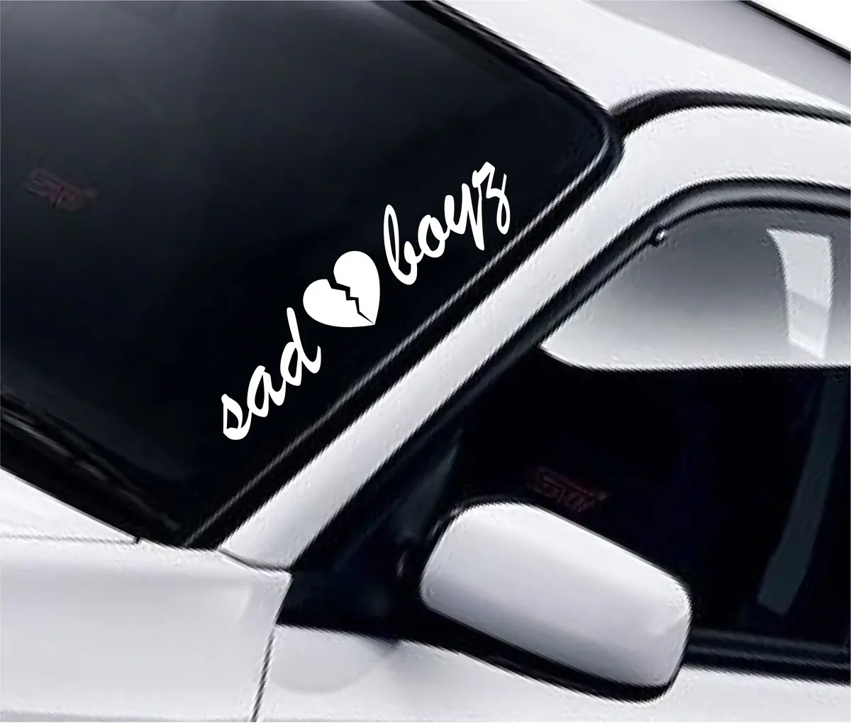 Sad Boyz V2 Wall Decal Car Truck Window Windshield Jdm Sticker Vinyl Lettering Quote Boy Girl Funny Racing Sadboyz Sadgirlz Love Broken Heart Club Men 1