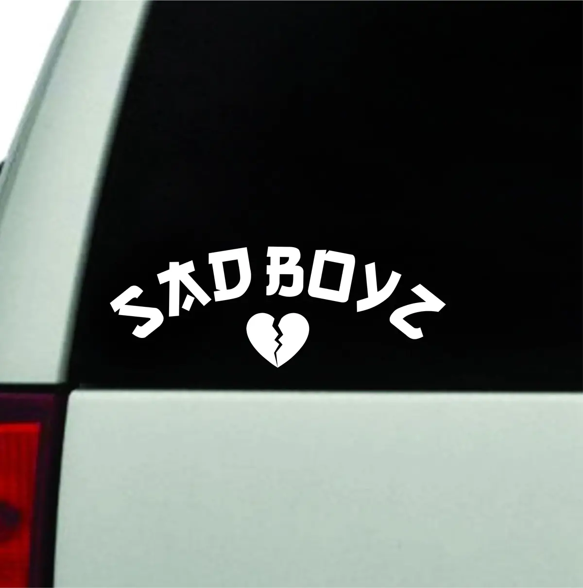 Sad Boyz V4 Wall Decal Car Truck Window Windshield Jdm Sticker Vinyl Lettering Quote Drift Boy Girl Funny Sadboyz Japanese Racing Men Broken Heart Club 1
