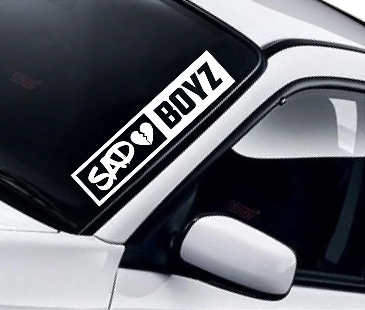 Sad Boyz V5 Wall Decal Car Truck Window Windshield Jdm Sticker Vinyl Lettering Quote Drift Boy Girl Funny Sadboyz Racing Men Broken Heart Club Japanese 1