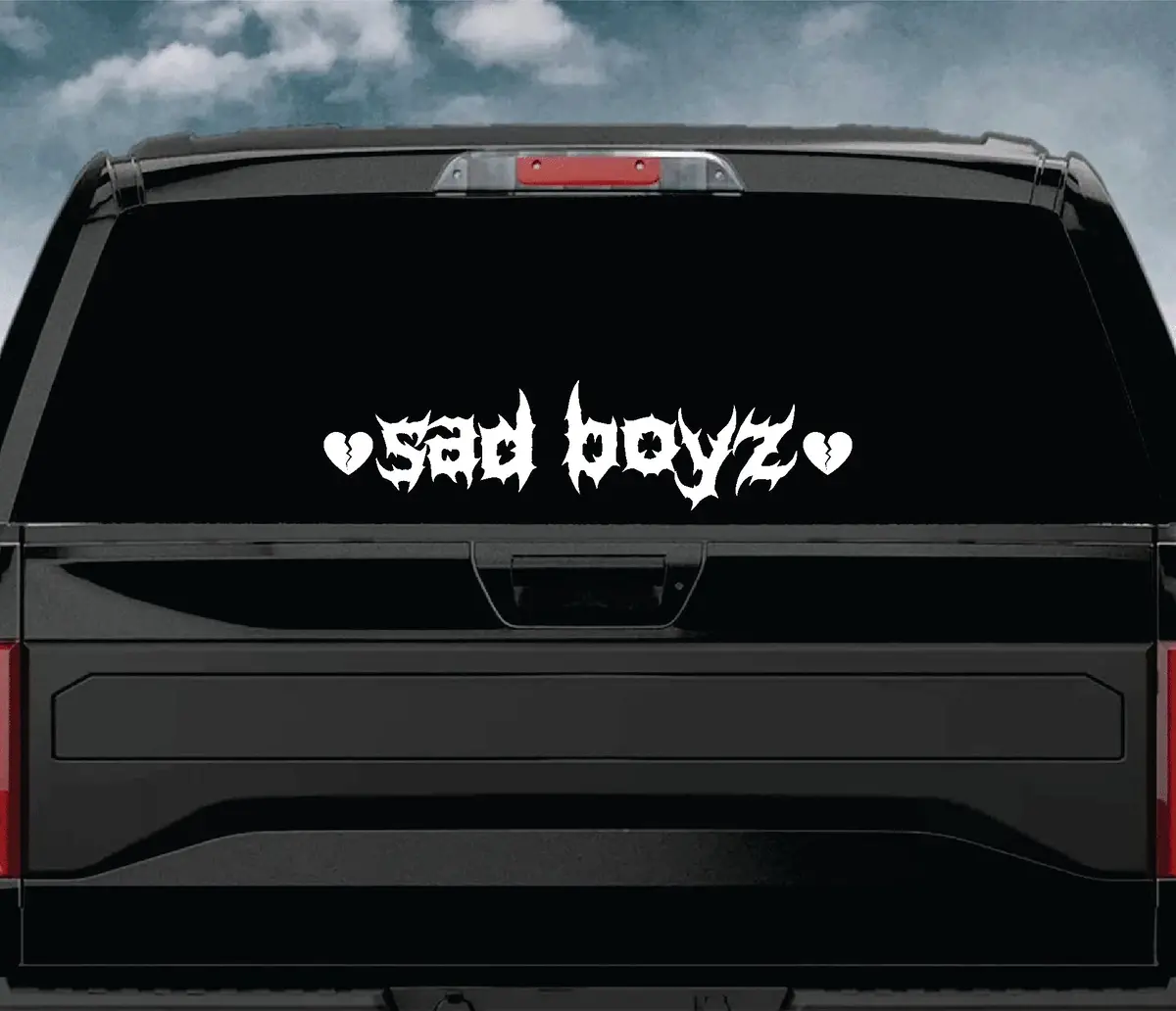 Sad Boyz V7 Car Decal Truck Window Windshield Jdm Sticker Vinyl Quote Drift Men Automobile Street Racing Broken Heart Club 1