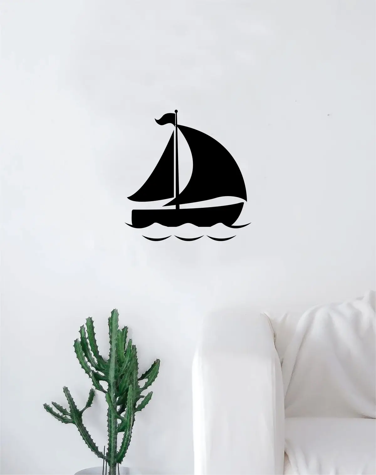 Sailboat Nautical Ocean Beach Decal Sticker Wall Vinyl Art Decor Bedroom Living Room 1