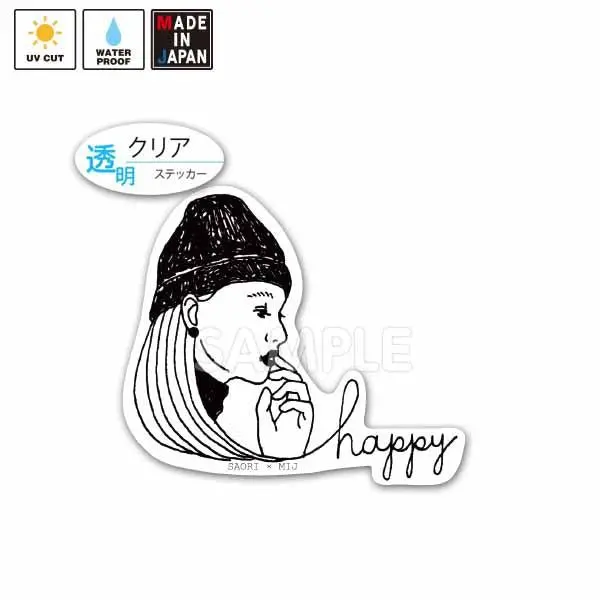 Saori004c　クリアステッカー　Saori 1