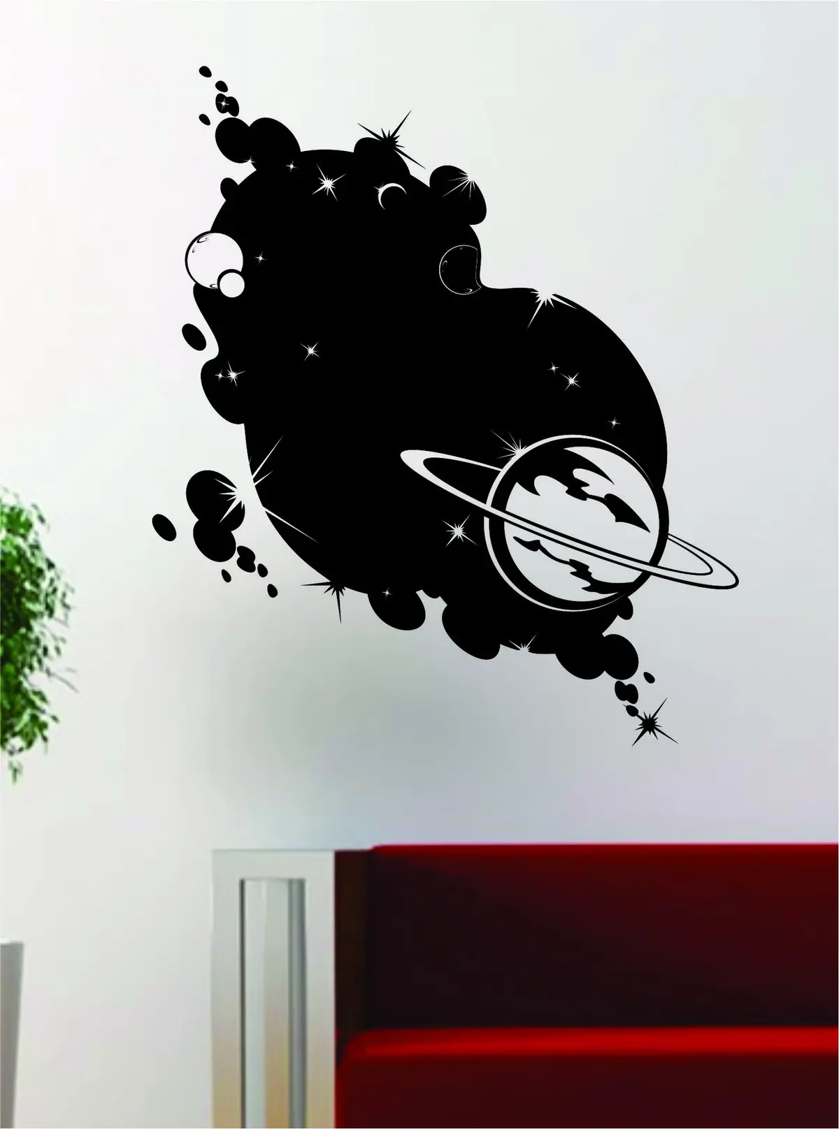 Saturn Planets Outer Space Galaxy Decal Sticker Wall Vinyl Art Home Room Decor 1