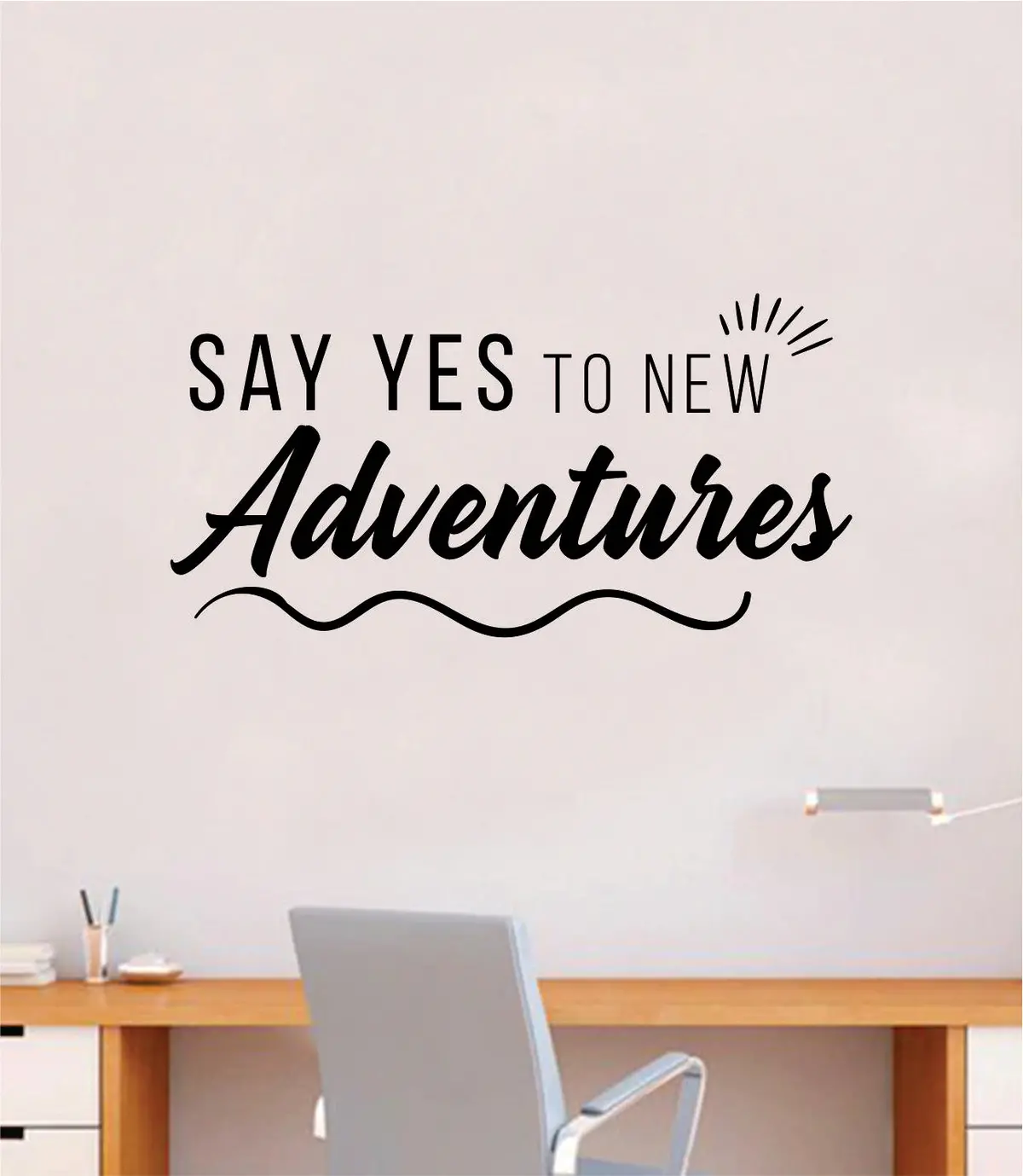 Say Yes To New Adventures V5 Wall Decal Home Decor Bedroom Vinyl Sticker Quote Baby Teen Nursery Girl School Travel 1