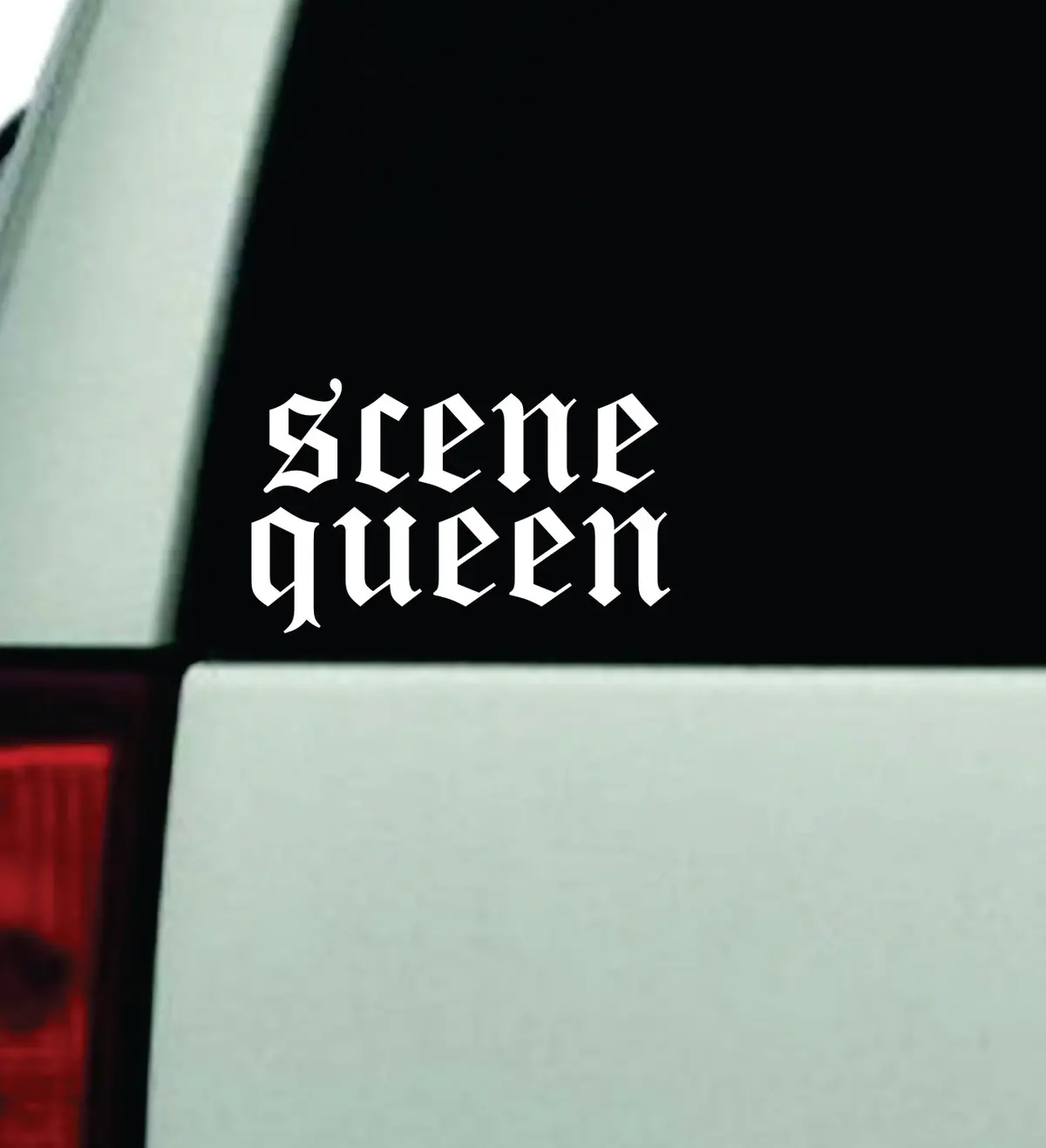 Scene Queen Car Decal Truck Window Windshield Mirror Rearview Jdm Bumper Sticker Vinyl Quote Girls Funny Women Trendy Meme Men Music Bands Emo Screamo 1
